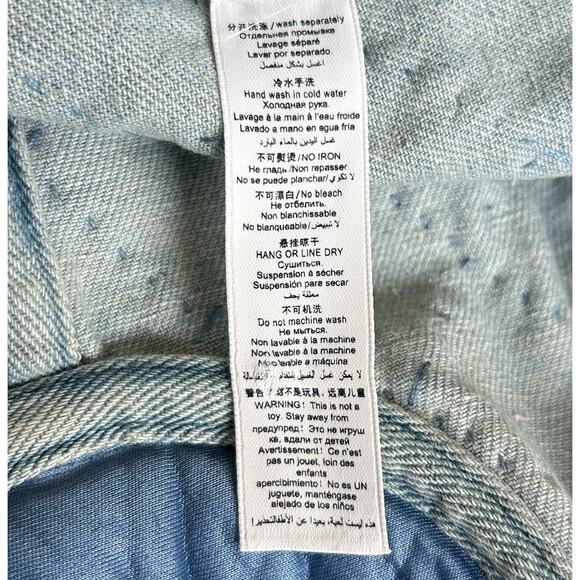 Y2k Western Rhinestone Lace Up Denim Corset Rock Womens M/L Rodeo Cowgirl Party - Picture 9 of 9